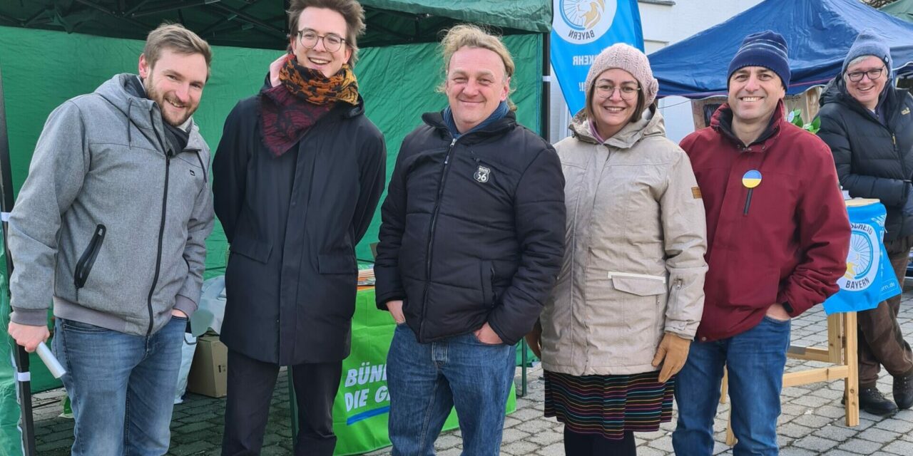 Infostand der B’90/Die Grünen (GOL Nandlstadt) beim Fastenmarkt am Sonntag 26. Februar in Nandlstadt!