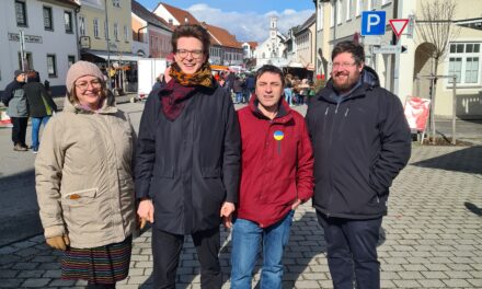 Infostand der B’90/Die Grünen (GOL Nandlstadt) beim Fastenmarkt am Sonntag 26. Februar in Nandlstadt!
