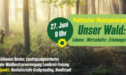 Politischer Waldspaziergang „Unser Wald“ mit Johannes Becher MdL